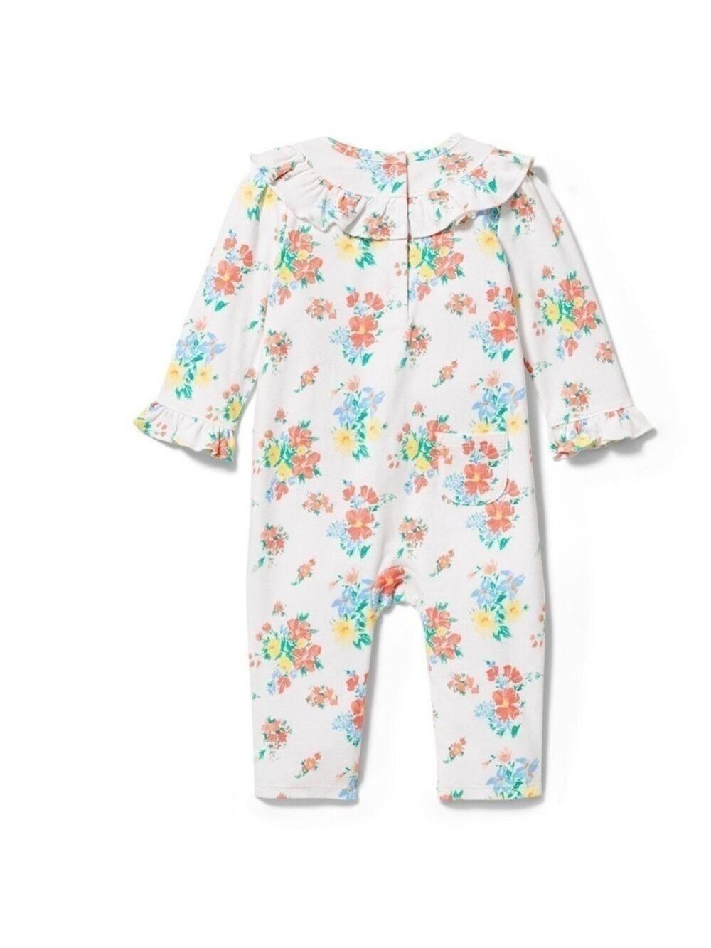 FLORAL RUFFLE 1-PIECE - Picture 2 of 4